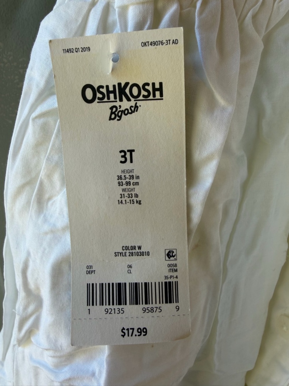 OshKosh B'gosh White Ruffle-Sleeve Party Dress - Picture 6 of 6